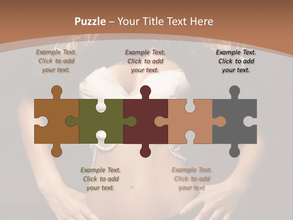 A Woman In Lingerie Posing For A Picture PowerPoint Template