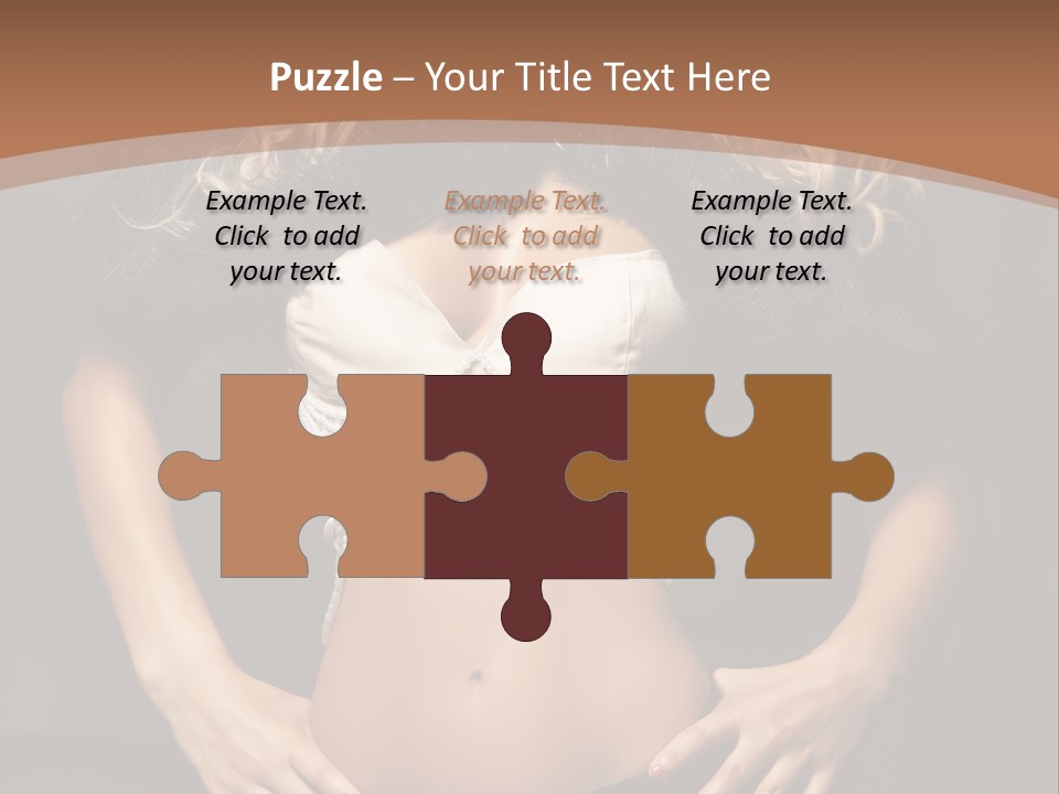 A Woman In Lingerie Posing For A Picture PowerPoint Template