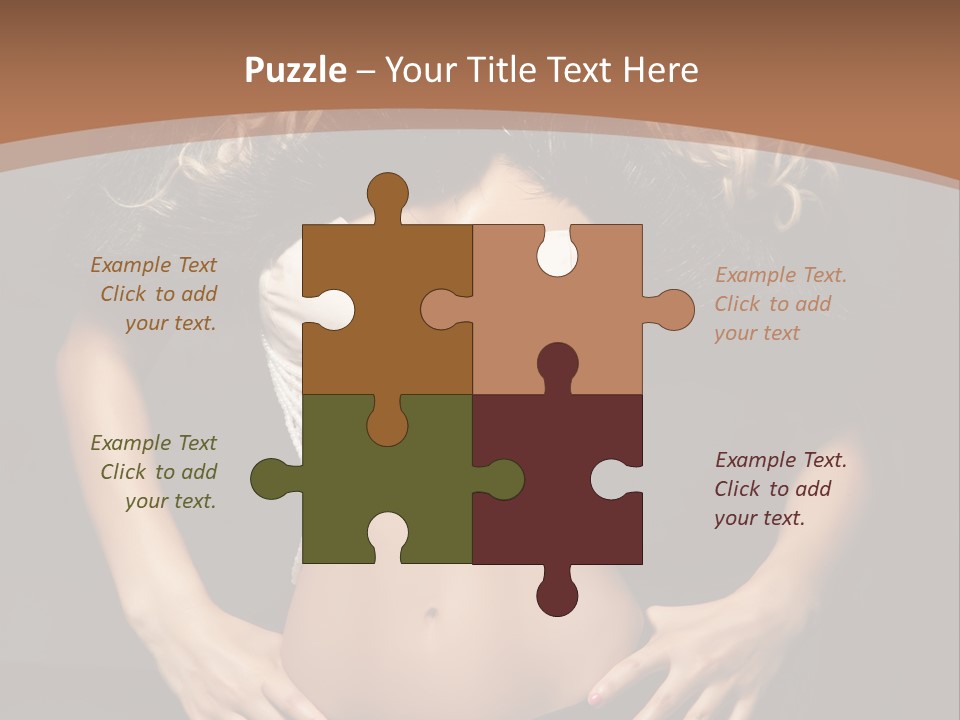 A Woman In Lingerie Posing For A Picture PowerPoint Template