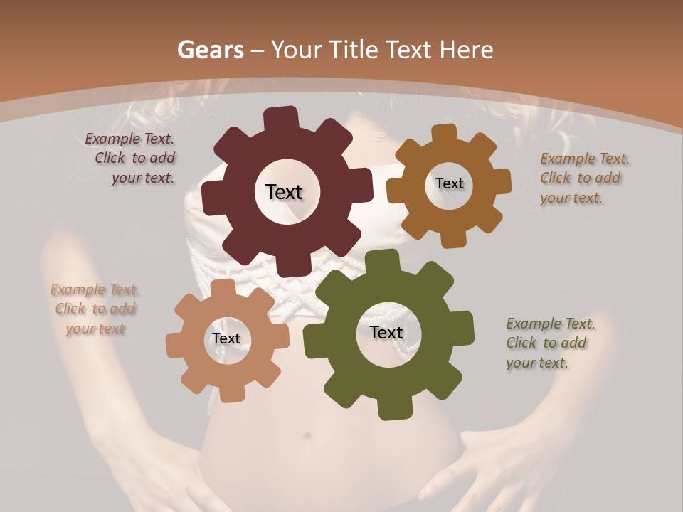 A Woman In Lingerie Posing For A Picture PowerPoint Template