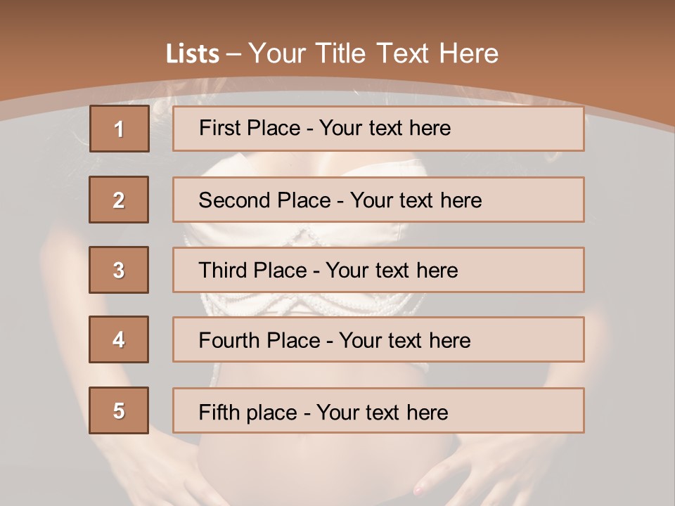 A Woman In Lingerie Posing For A Picture PowerPoint Template