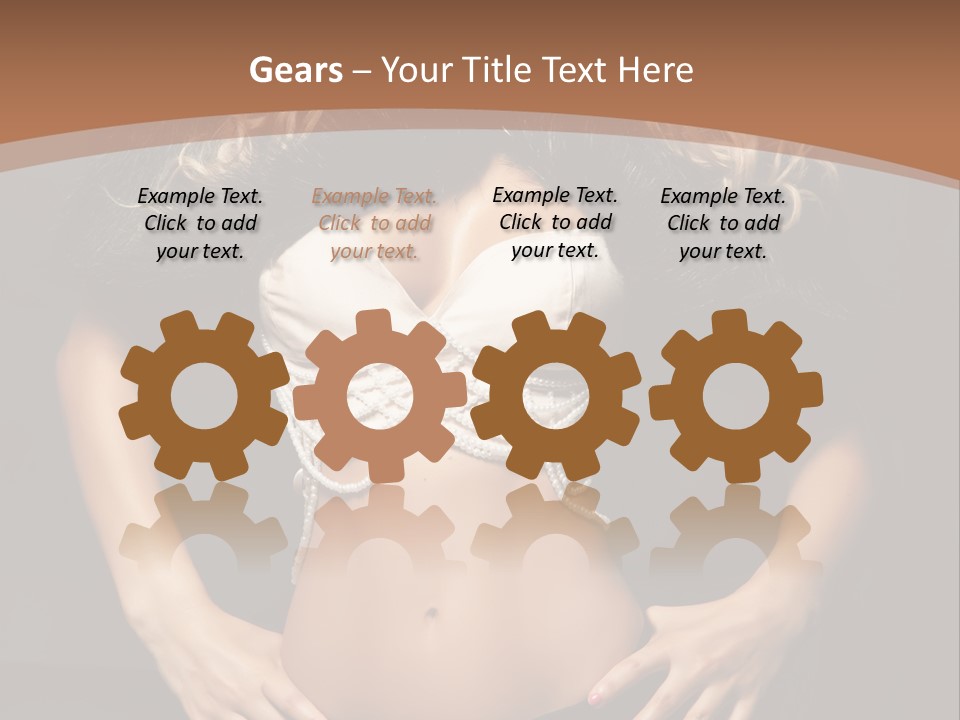 A Woman In Lingerie Posing For A Picture PowerPoint Template