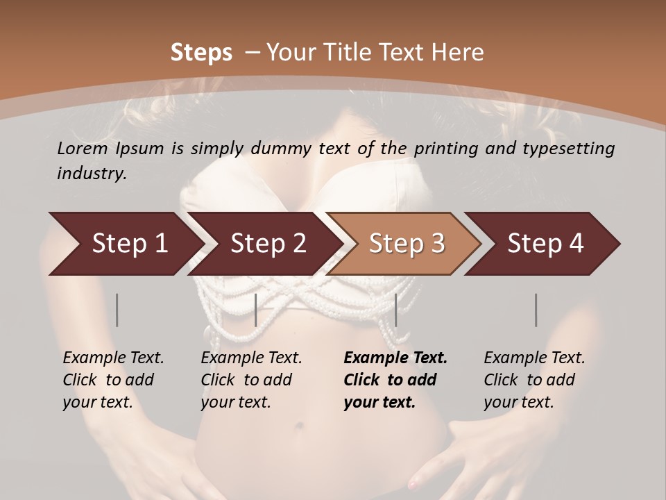 A Woman In Lingerie Posing For A Picture PowerPoint Template