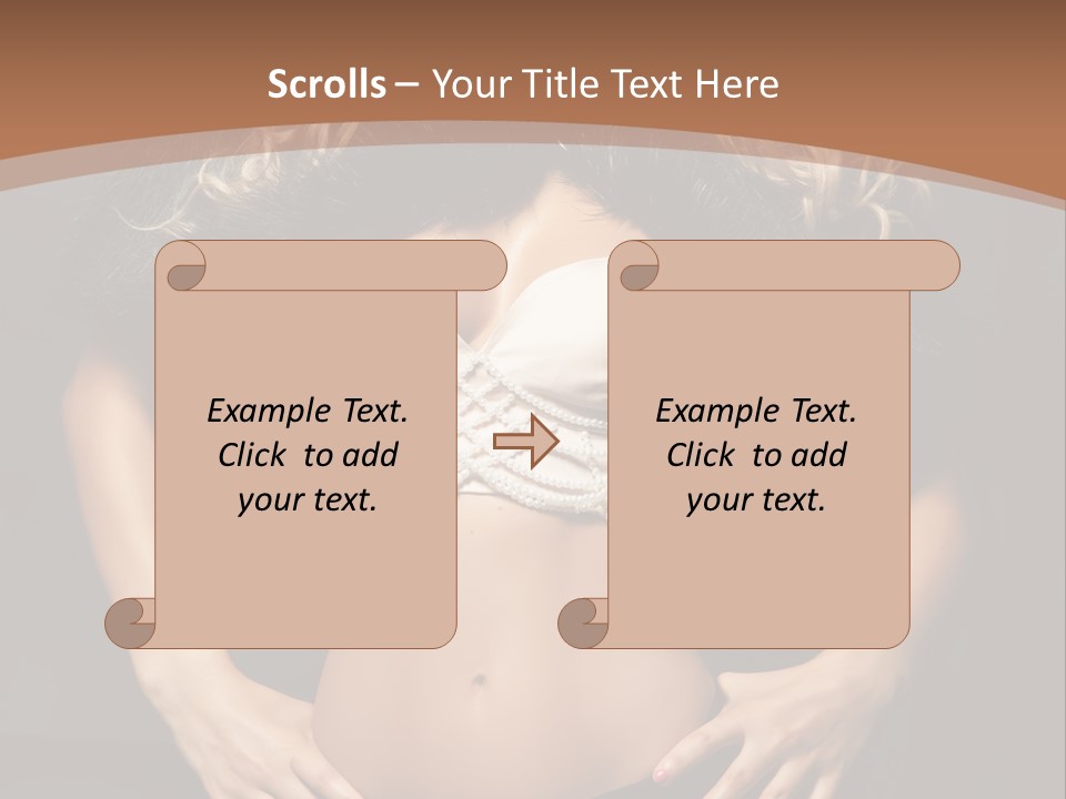 A Woman In Lingerie Posing For A Picture PowerPoint Template