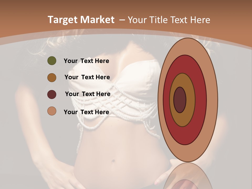 A Woman In Lingerie Posing For A Picture PowerPoint Template