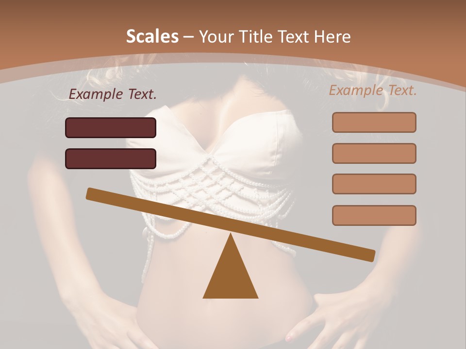A Woman In Lingerie Posing For A Picture PowerPoint Template