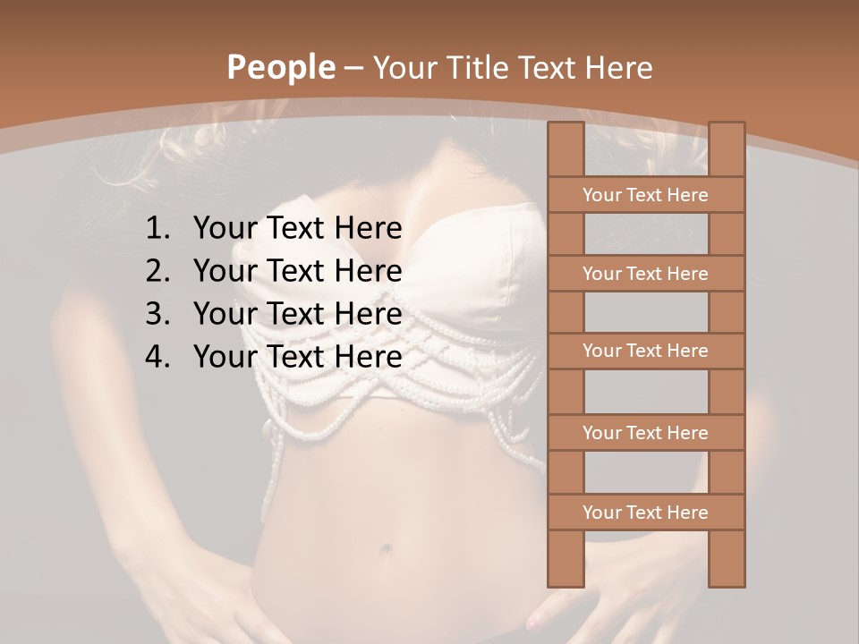 A Woman In Lingerie Posing For A Picture PowerPoint Template