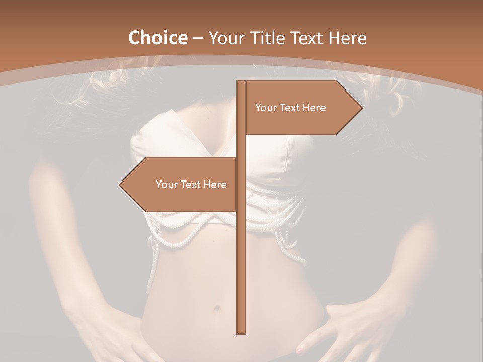 A Woman In Lingerie Posing For A Picture PowerPoint Template