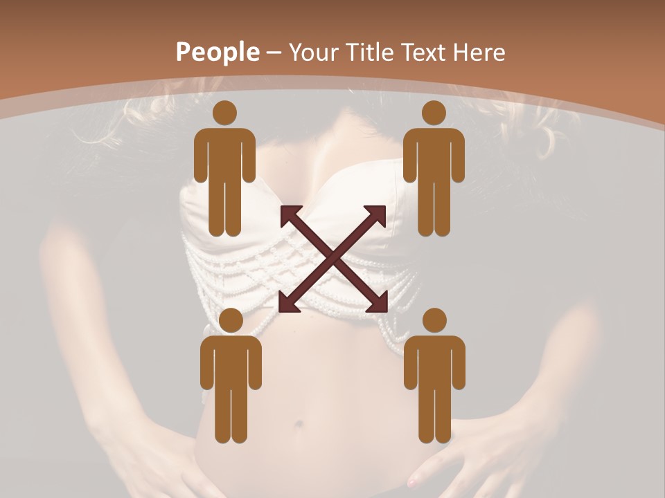 A Woman In Lingerie Posing For A Picture PowerPoint Template