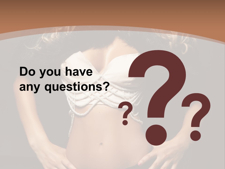 A Woman In Lingerie Posing For A Picture PowerPoint Template