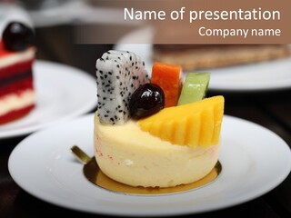 Chocolate Cut Slice PowerPoint Template