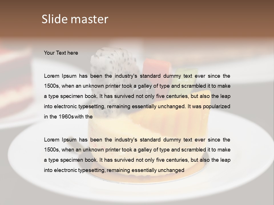 Chocolate Cut Slice PowerPoint Template