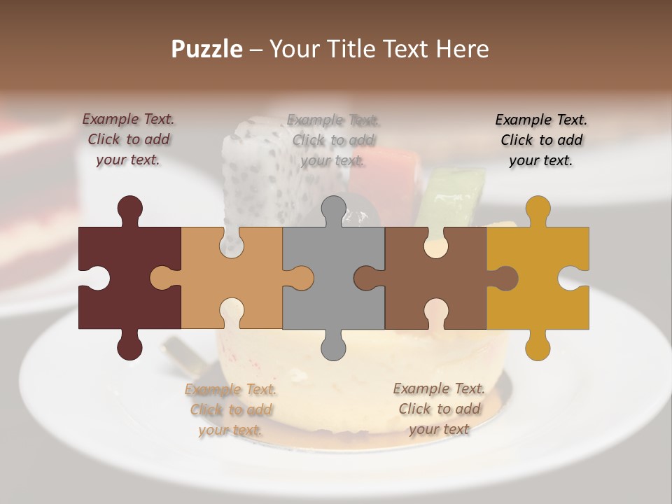 Chocolate Cut Slice PowerPoint Template
