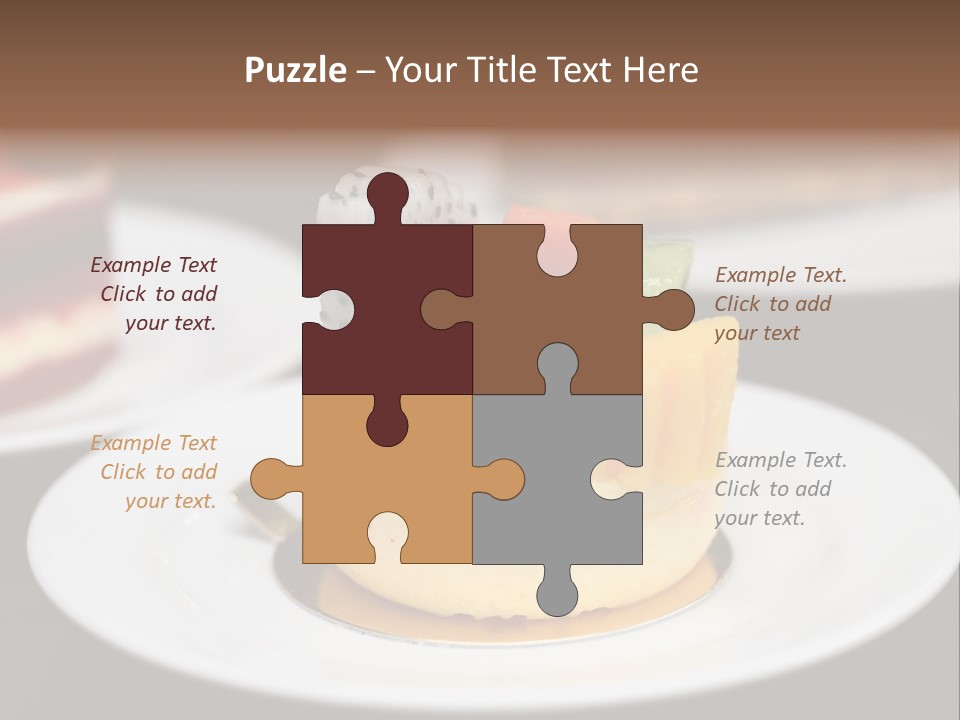 Chocolate Cut Slice PowerPoint Template