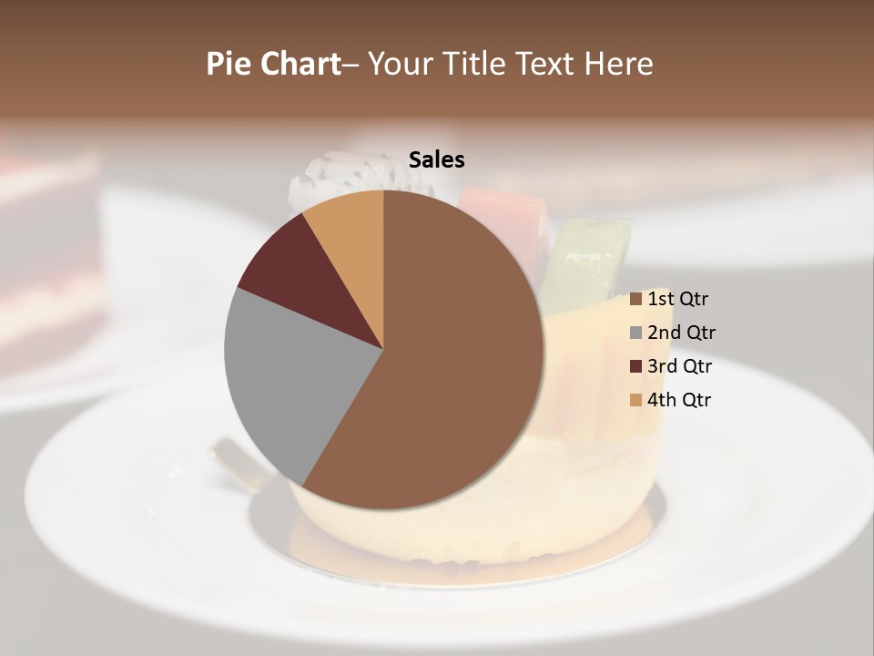 Chocolate Cut Slice PowerPoint Template