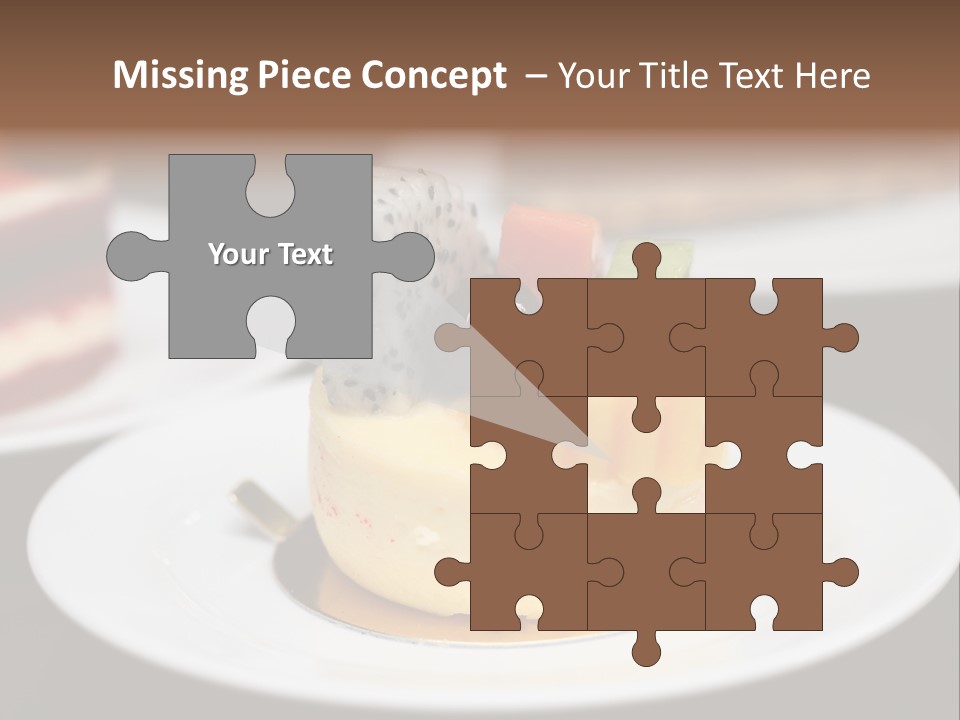 Chocolate Cut Slice PowerPoint Template