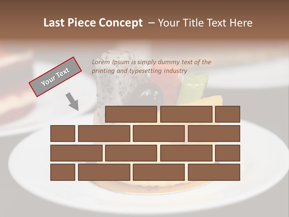 Chocolate Cut Slice PowerPoint Template