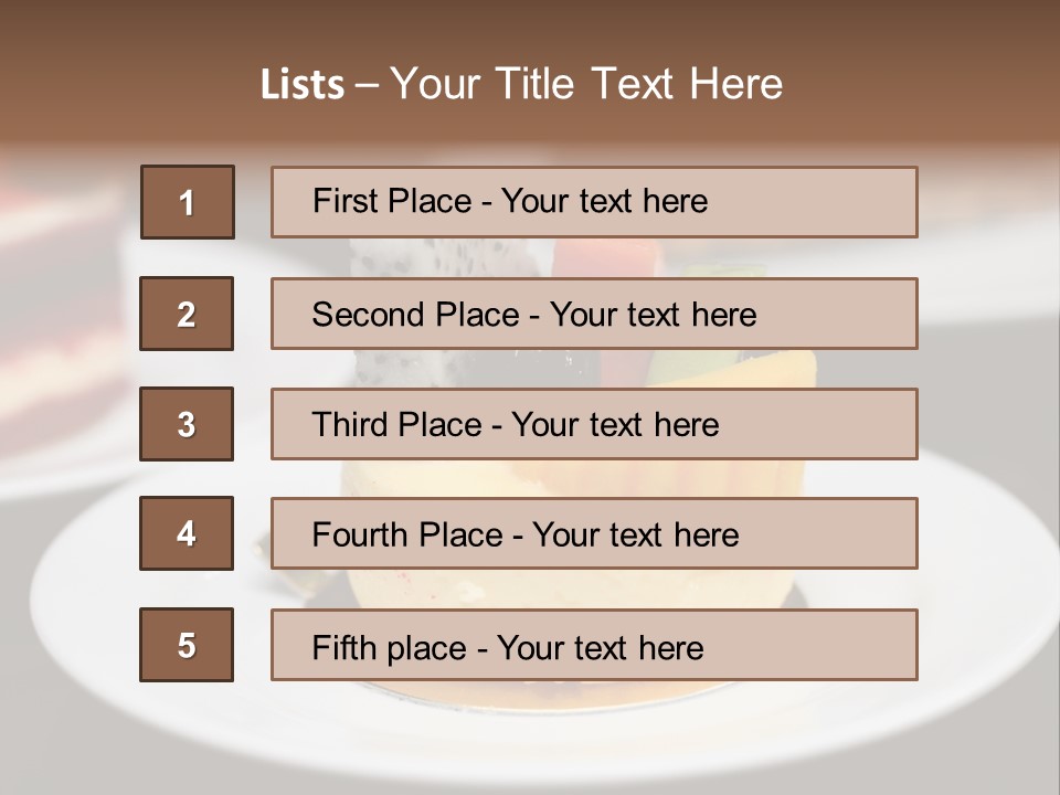 Chocolate Cut Slice PowerPoint Template