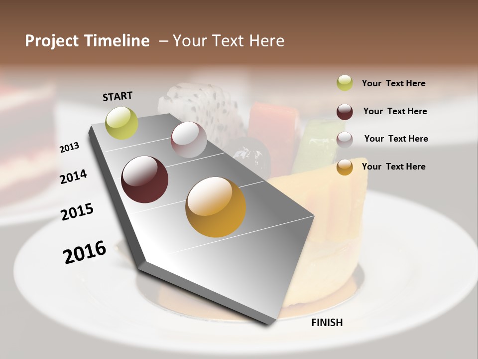 Chocolate Cut Slice PowerPoint Template