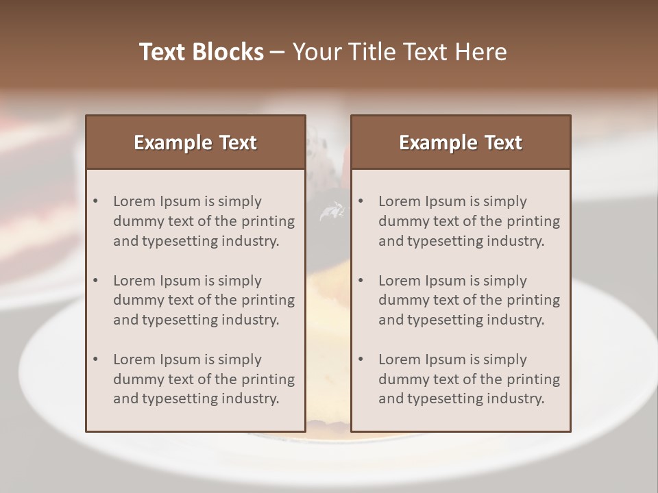 Chocolate Cut Slice PowerPoint Template