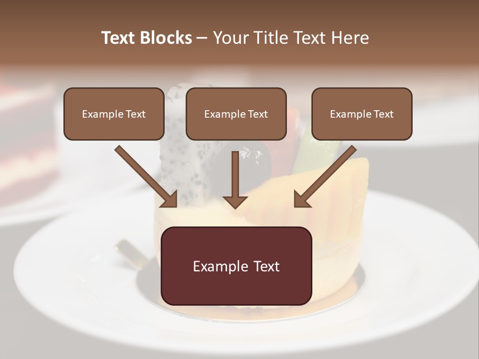 Chocolate Cut Slice PowerPoint Template