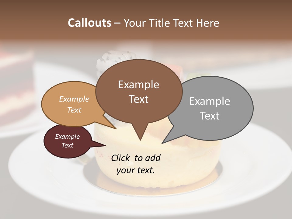 Chocolate Cut Slice PowerPoint Template