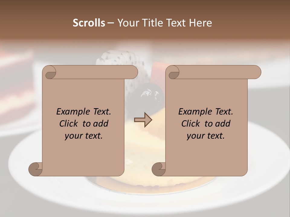 Chocolate Cut Slice PowerPoint Template