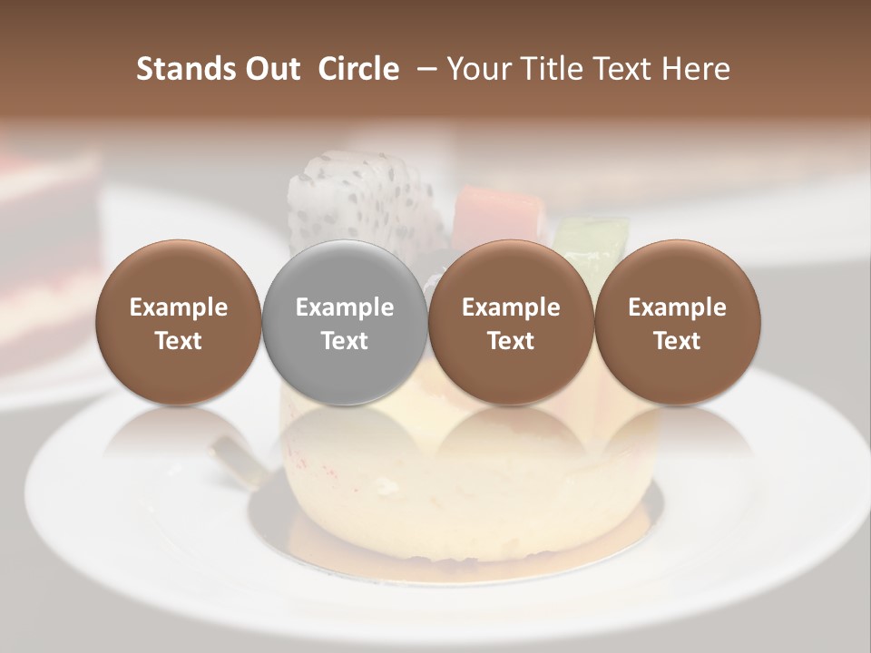 Chocolate Cut Slice PowerPoint Template