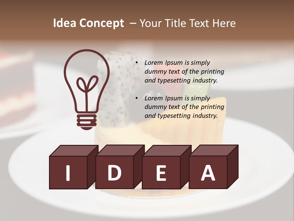 Chocolate Cut Slice PowerPoint Template