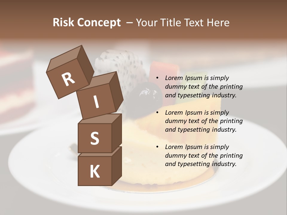 Chocolate Cut Slice PowerPoint Template
