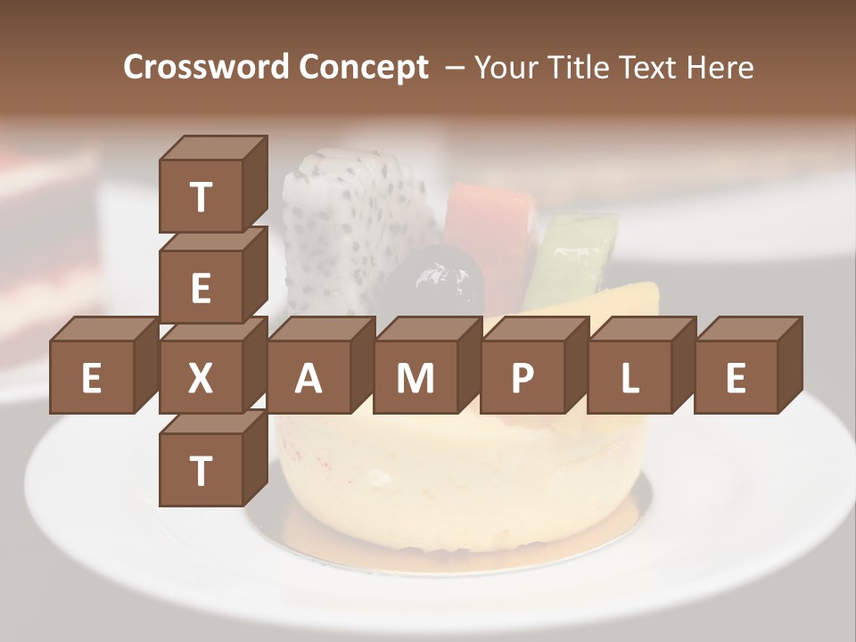 Chocolate Cut Slice PowerPoint Template