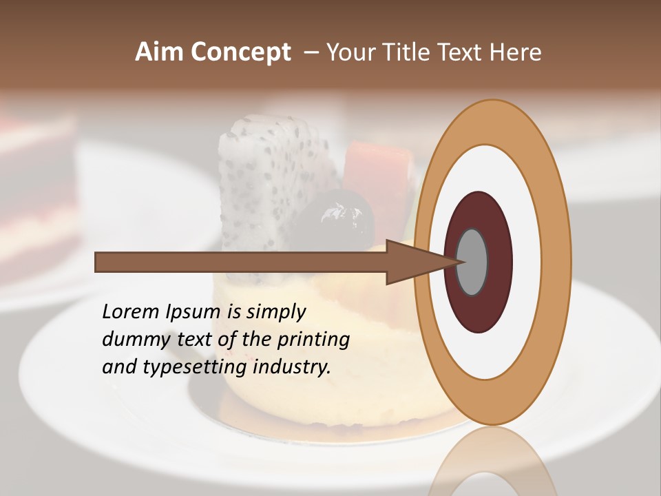 Chocolate Cut Slice PowerPoint Template