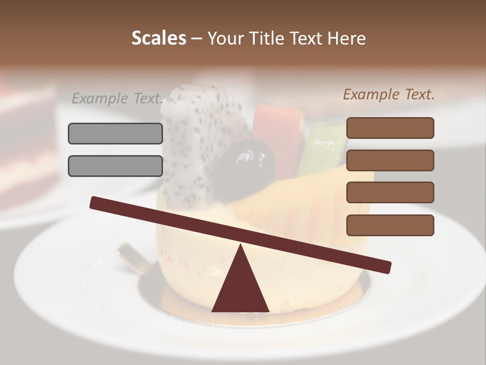 Chocolate Cut Slice PowerPoint Template