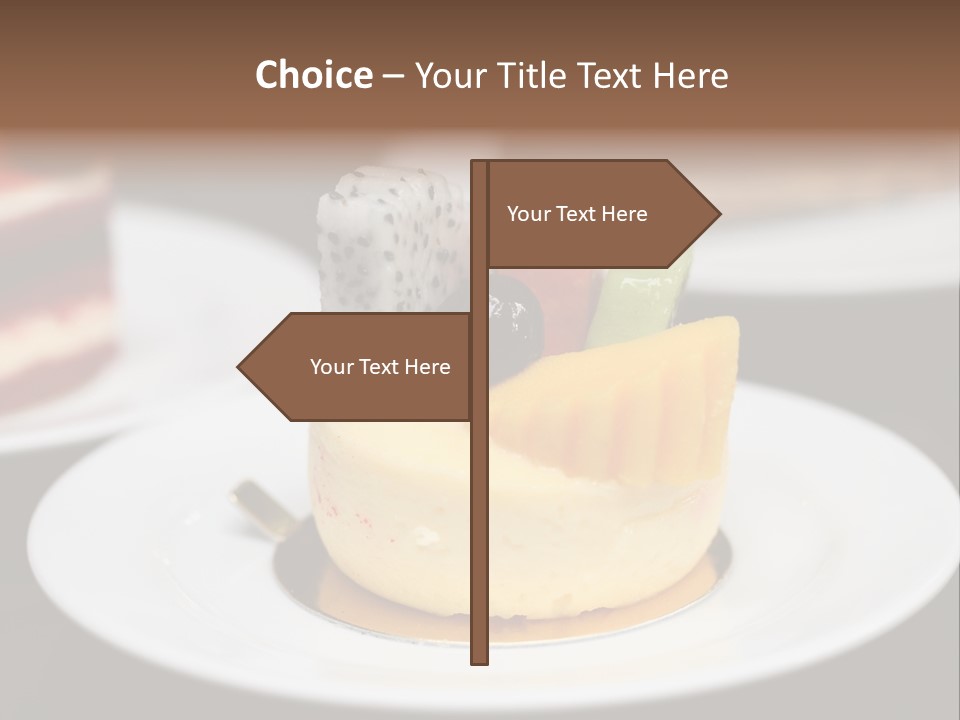 Chocolate Cut Slice PowerPoint Template