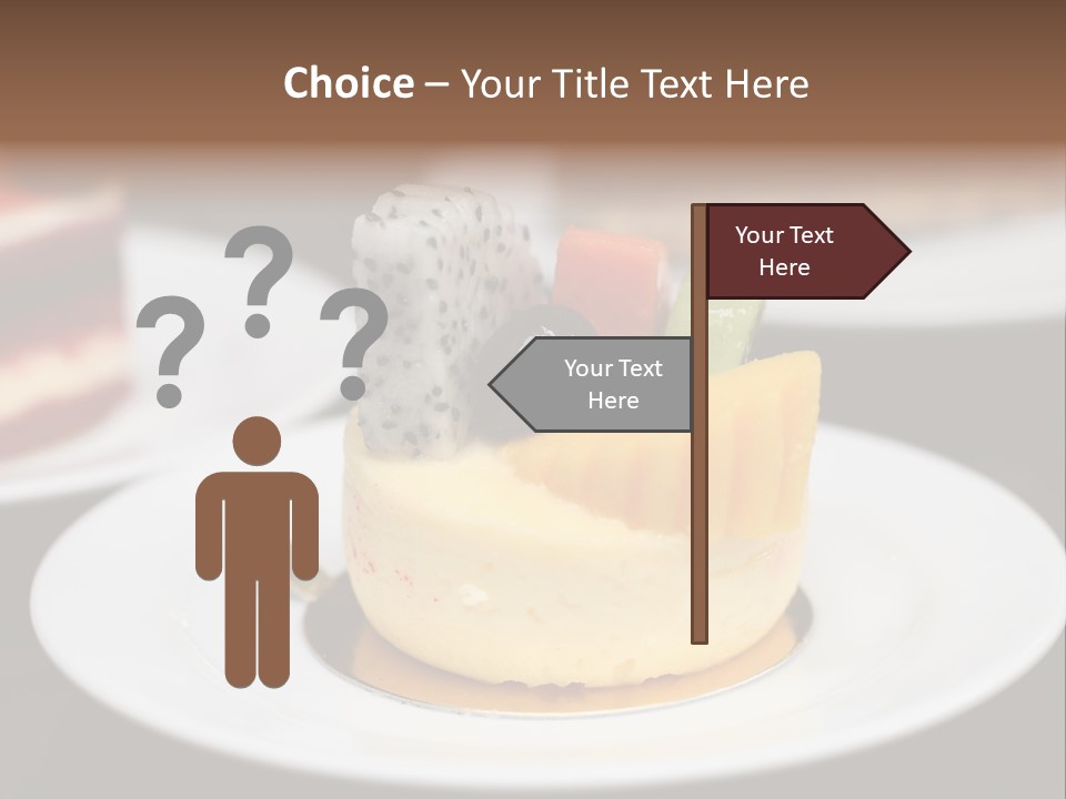 Chocolate Cut Slice PowerPoint Template