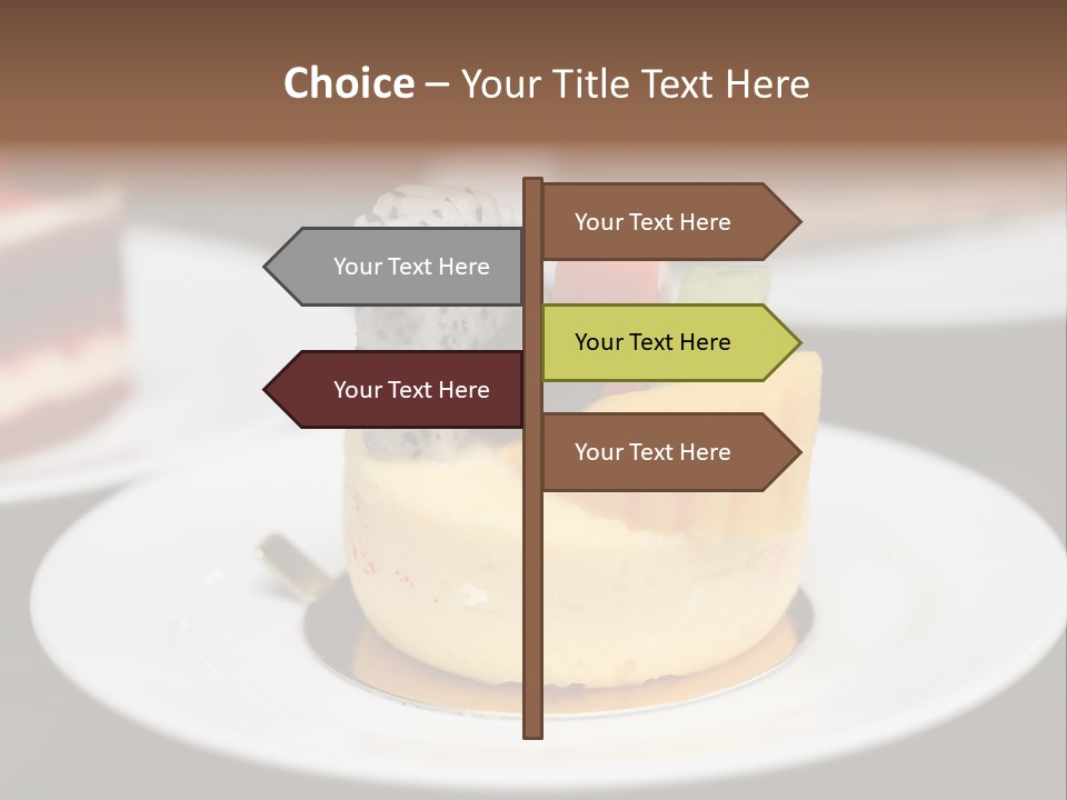 Chocolate Cut Slice PowerPoint Template