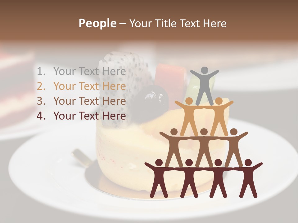 Chocolate Cut Slice PowerPoint Template