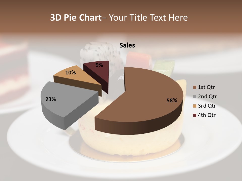 Chocolate Cut Slice PowerPoint Template