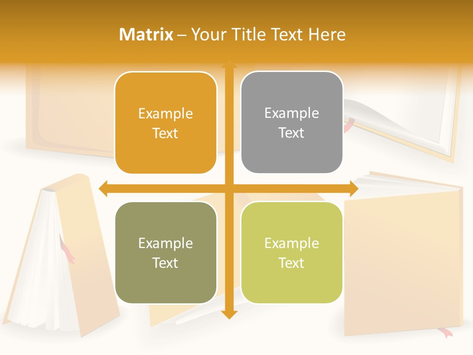 A Yellow Book With A Red Ribbon On It PowerPoint Template