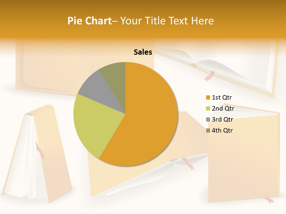 A Yellow Book With A Red Ribbon On It PowerPoint Template