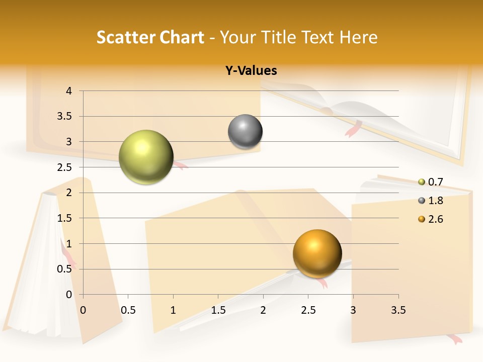 A Yellow Book With A Red Ribbon On It PowerPoint Template