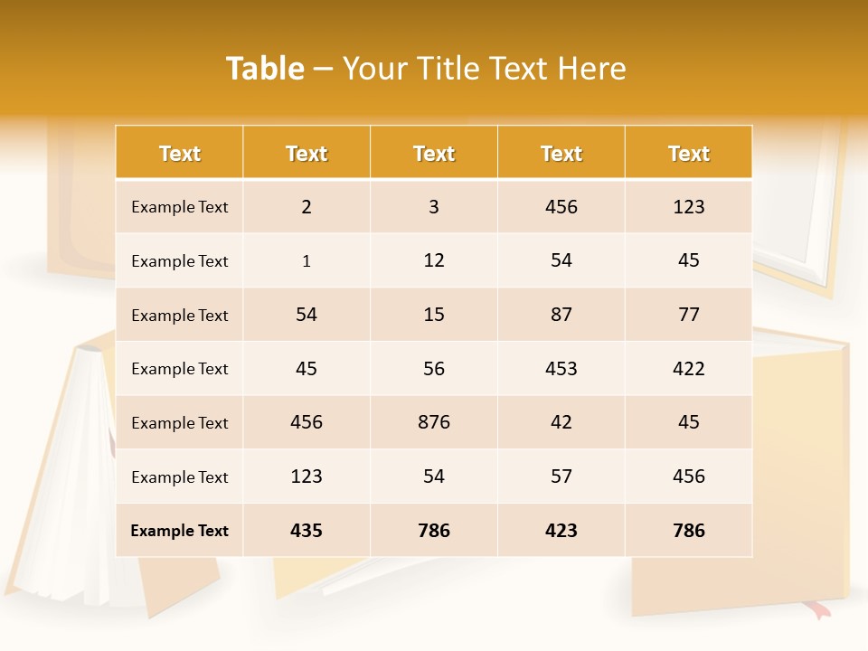 A Yellow Book With A Red Ribbon On It PowerPoint Template
