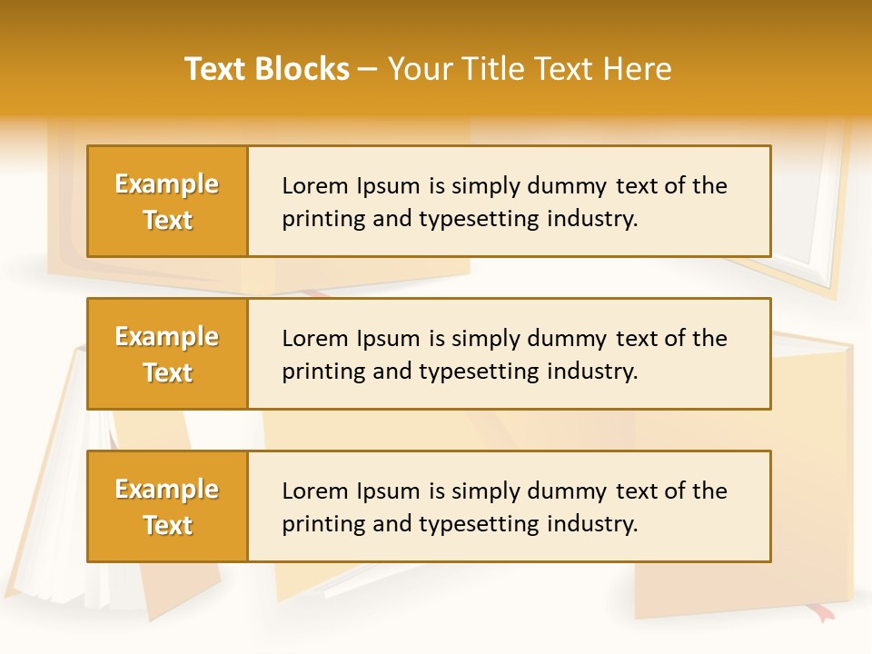 A Yellow Book With A Red Ribbon On It PowerPoint Template