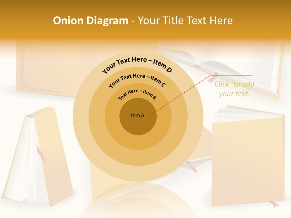 A Yellow Book With A Red Ribbon On It PowerPoint Template