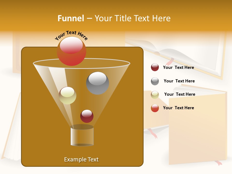 A Yellow Book With A Red Ribbon On It PowerPoint Template