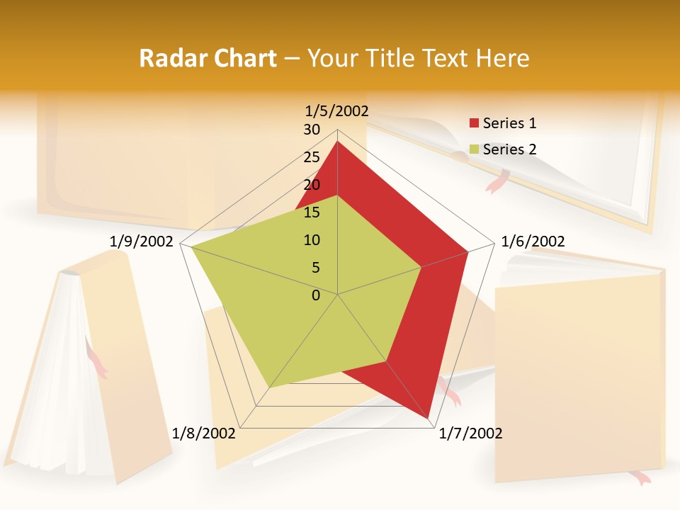 A Yellow Book With A Red Ribbon On It PowerPoint Template