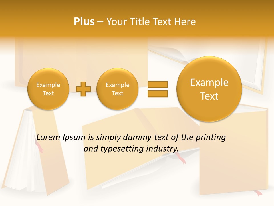 A Yellow Book With A Red Ribbon On It PowerPoint Template