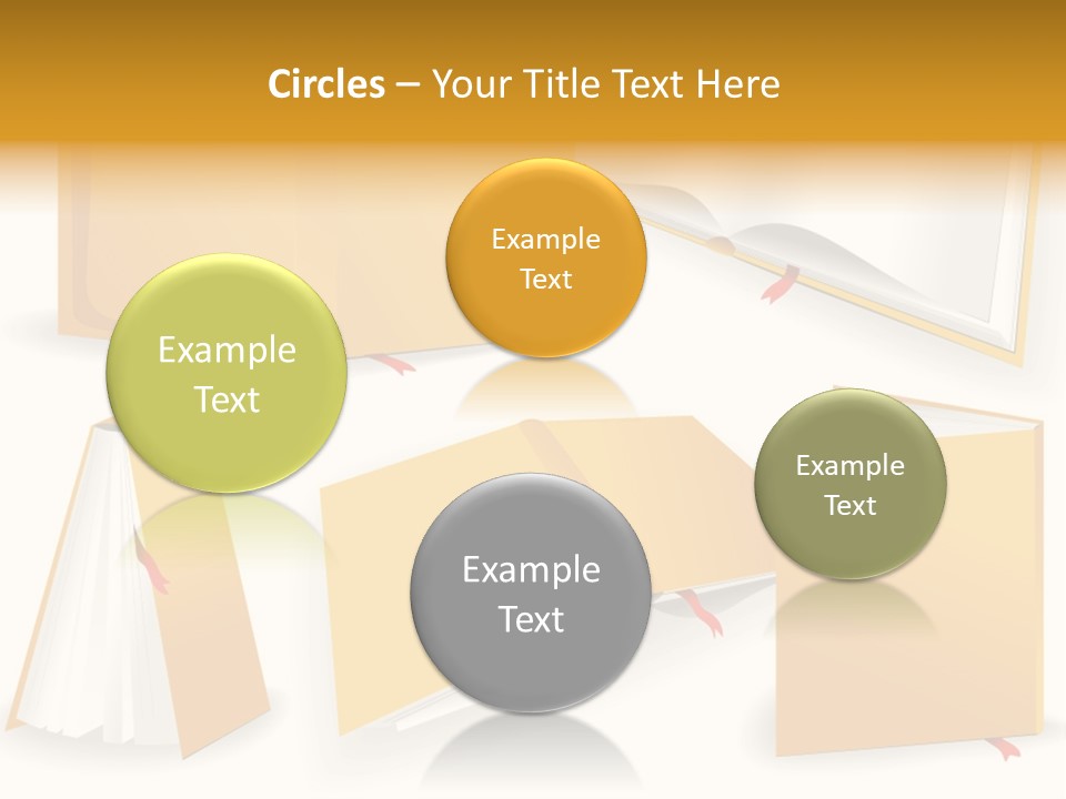 A Yellow Book With A Red Ribbon On It PowerPoint Template