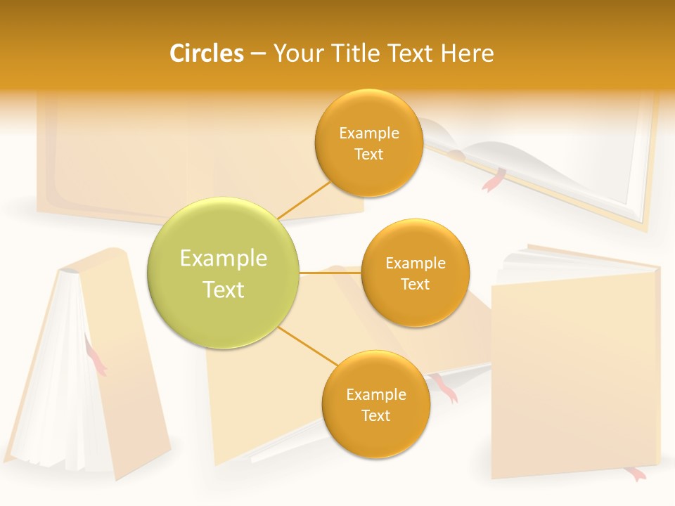 A Yellow Book With A Red Ribbon On It PowerPoint Template