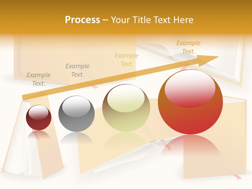 A Yellow Book With A Red Ribbon On It PowerPoint Template